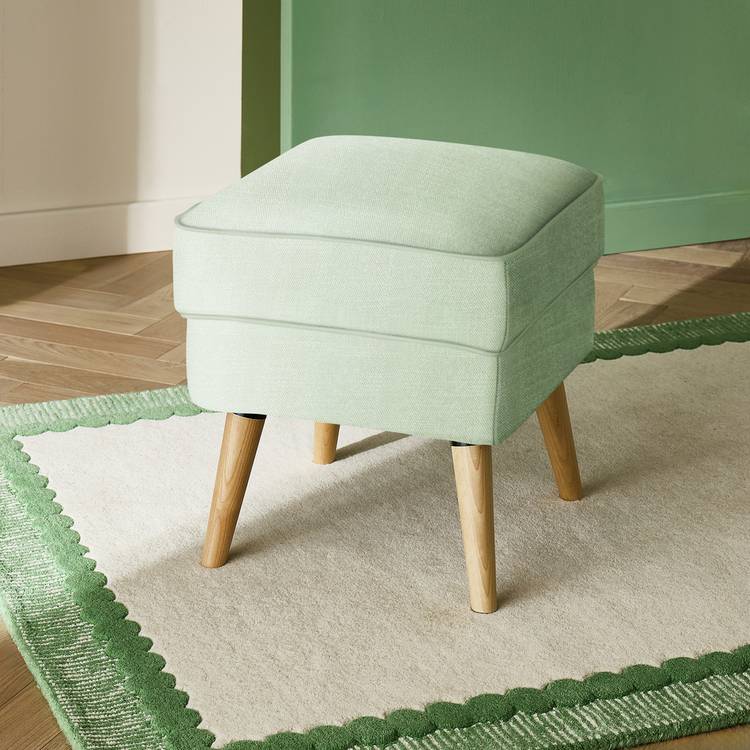 Habitat Callie Fabric Footstool - Green 0