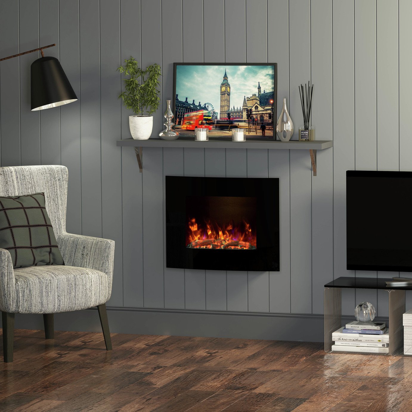 Be Modern Quattro 1-2kW Wall Mounted Electric Fire