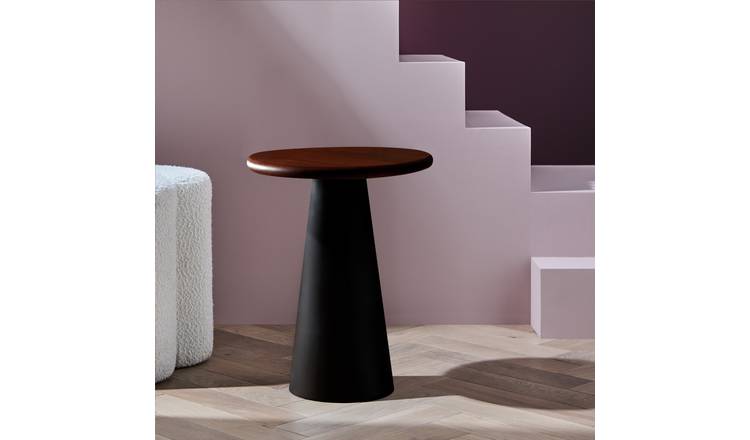Habitat Collins Side table - Black and walnut