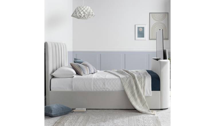 Time4Sleep Lucille Double TV Bed Frame - Grey