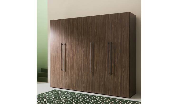 Habitat Atlas 5 Door Wardrobe - Walnut