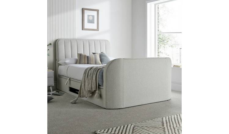 Time4Sleep Aspen Superking Side Lift Ottoman TV Bed - Beige