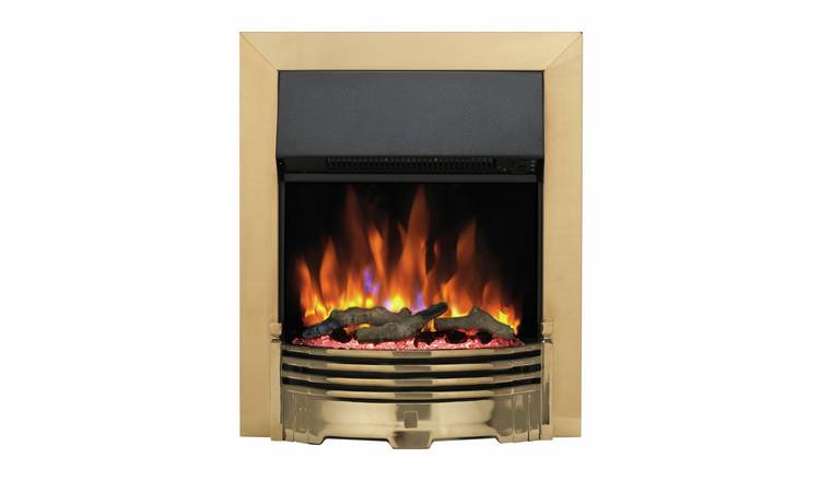 Dimplex Helmsdale 2KW Optiflame Electric Inset Fire - Brass
