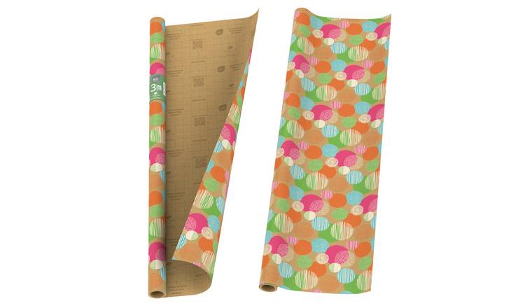 Eco Nature Polkadot Wrapping Paper - Pack of 2