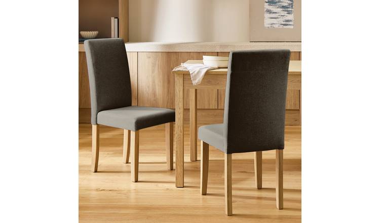 Argos Home Sendi Pair of Fabric Chair - Brown