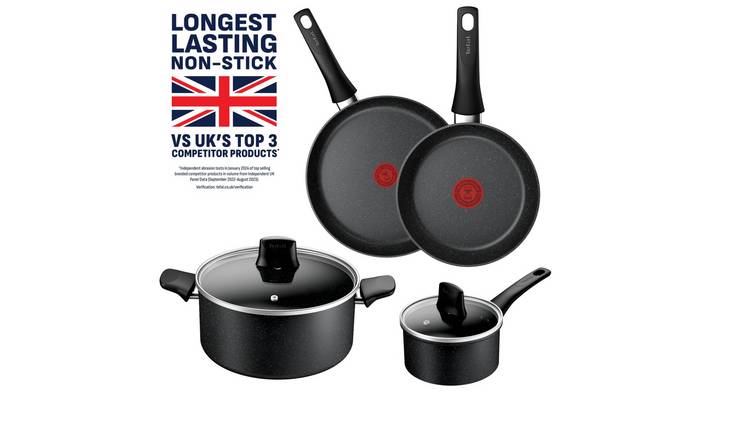Tefal Stone 4 Piece Aluminium Pan Set