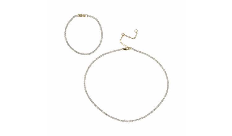Liars & Lovers Crystal Necklace and Bracelet Tennis Set