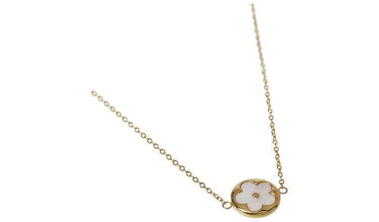 Liars & Lovers Stainless Steel Gold Circle Flower Necklace