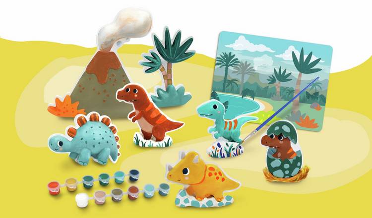 Chad Valley Paint & Sensory 10 Piece Dino Set