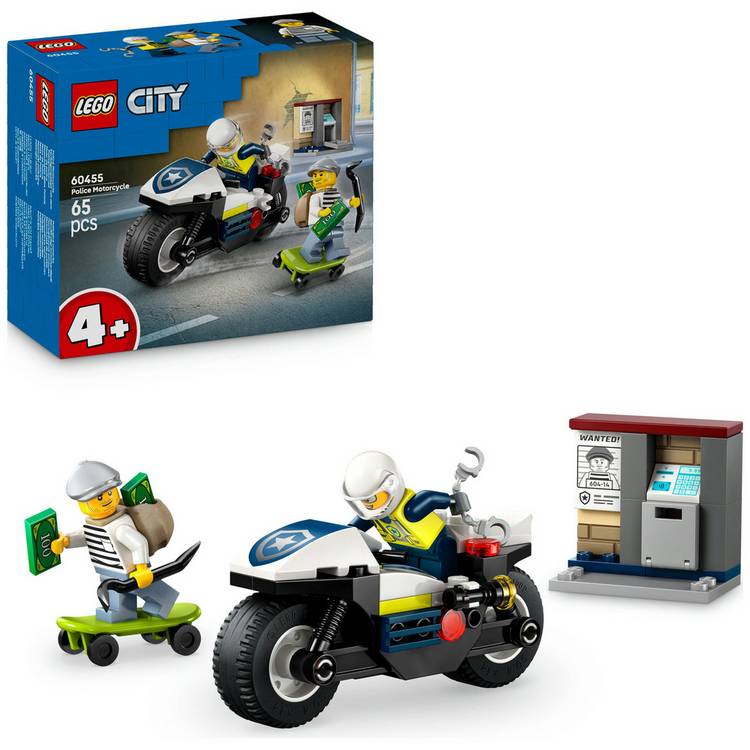 LEGO City Police Motorcycle Chase Toy, Motorbike Set 60455 0