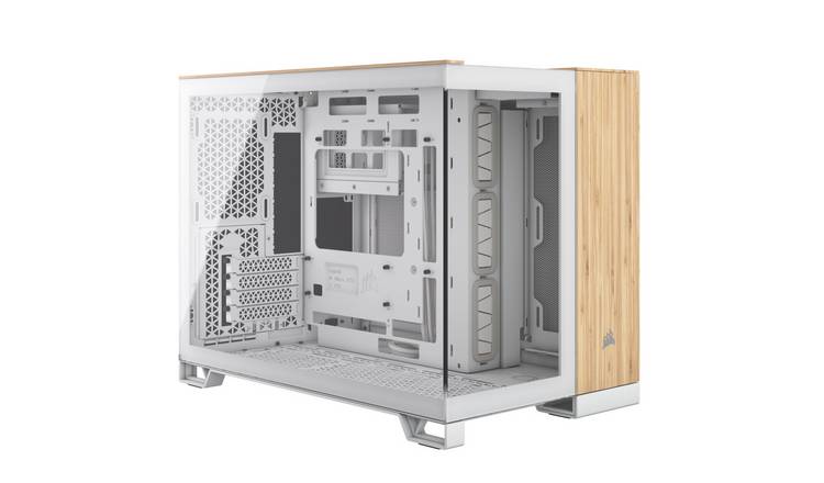 CORSAIR iCUE 2500X RGB M-ATX Mid Tower PC Case - White Wood