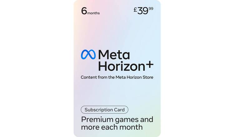 Meta Horizon+ 6 Months Subscription 39.99 GBP Gift Card