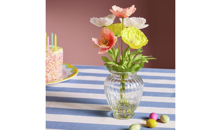 Argos Home Poppy in Glass Pot