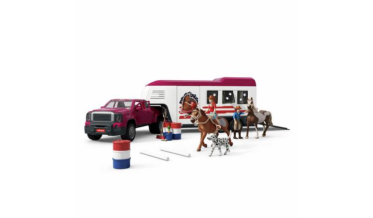 Schleich Dually Truck with Horse Trailer Playset