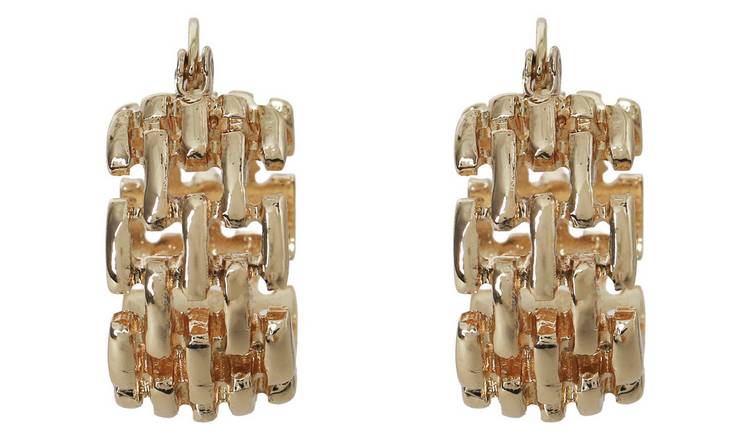 Liars & Lovers Gold Interlocking Link Hoop Earrings