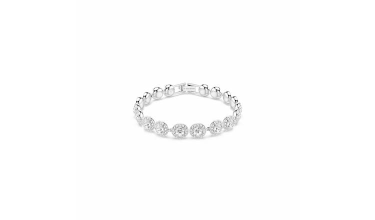 Swarovski Rhodium Plated Crystal Una Angelic Tennis Bracelet
