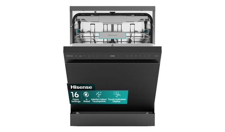 Hisense HS663A90BXUK Full Size Dishwasher - Black
