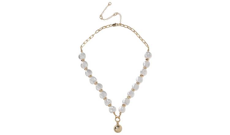 Liars & Lovers Gold Tone Ball Pendant Pearl Necklace