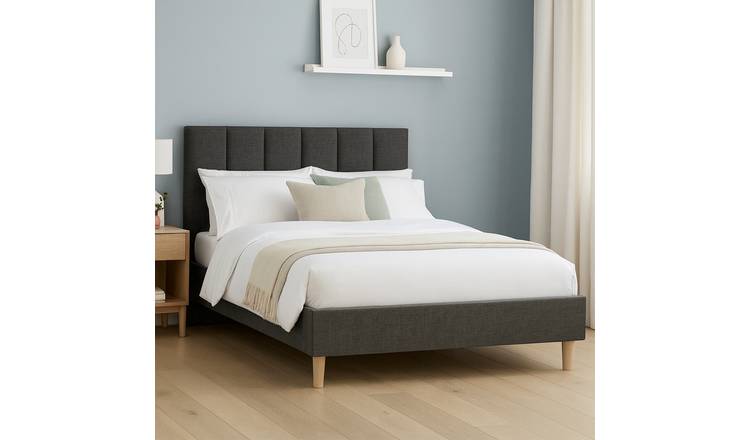 Millbrook Piper  Double Fabric Bed Frame - Charcoal