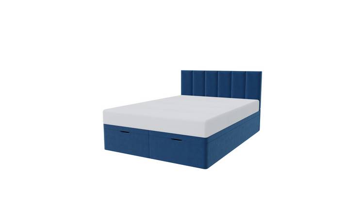 Millbrook Piper Double Fabric End Lift Ottoman Bed - Blue
