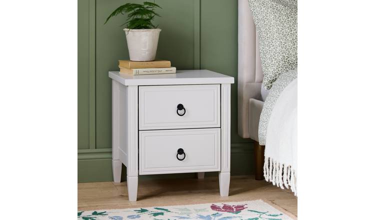Argos Home Lucie 2 Drawer Bedside Table - Off White