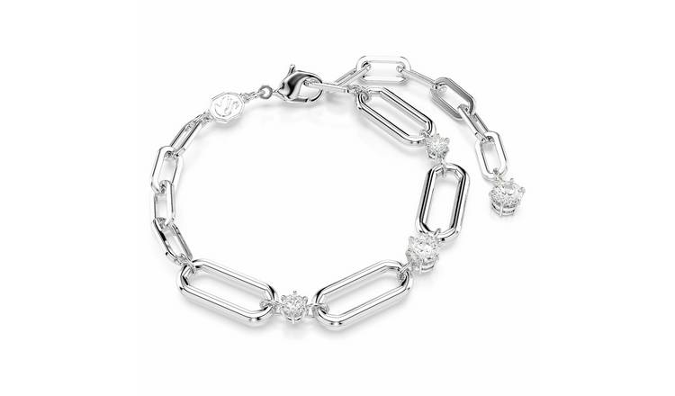 Swarovski Rhodium Plated Crystal Constella Chain Bracelet