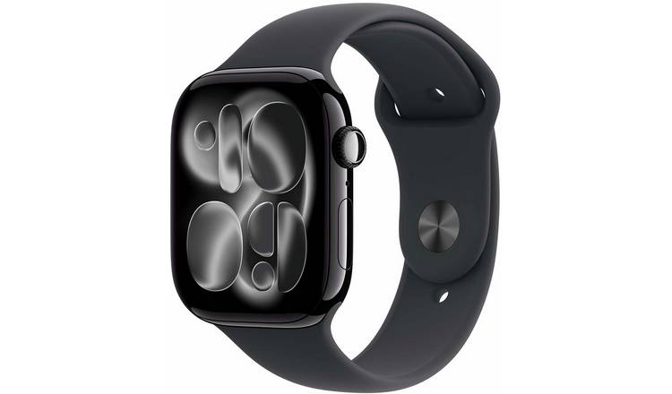 Apple Watch Series 11 GPS 46mm Jet Black Sport Band - M/L