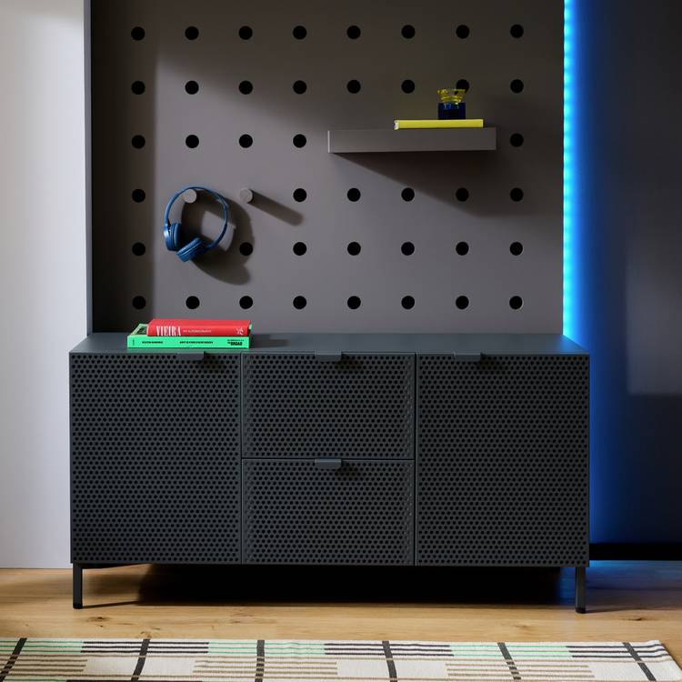 Habitat Landan 2 Drawer Low Unit Chest- Anthracite 0