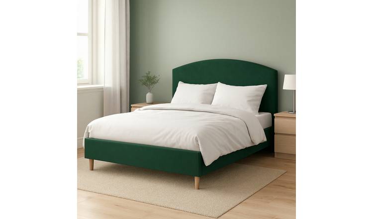 Millbrook Archer Kingsize Fabric Bed Frame - Green