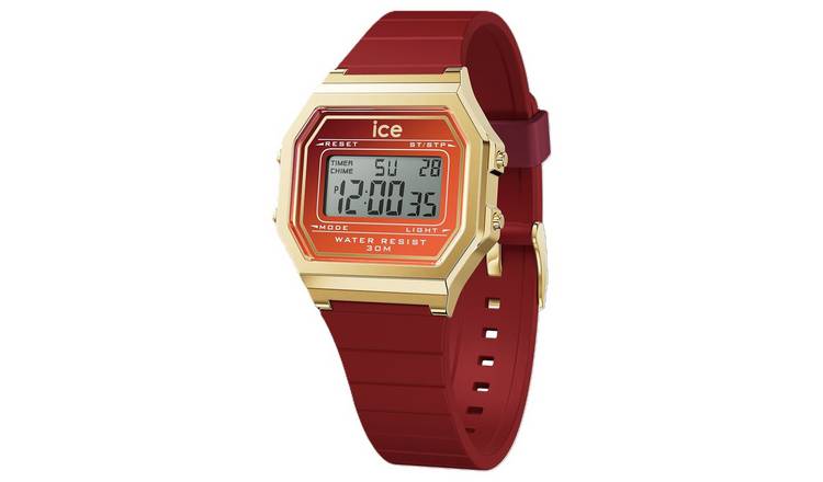 ICE-Watch Retro Digital Red Silicone Strap Watch
