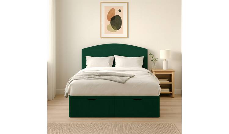 Millbrook Archer Double Fabric End Lift Ottoman Bed - Green