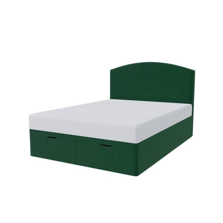 Millbrook Beds Superking Fabric End Lift Ottoman Bed - Green 0