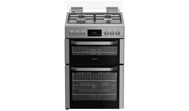 Hotpoint HDG6GDCX 60cm Double Oven Gas Cooker - S/Steel