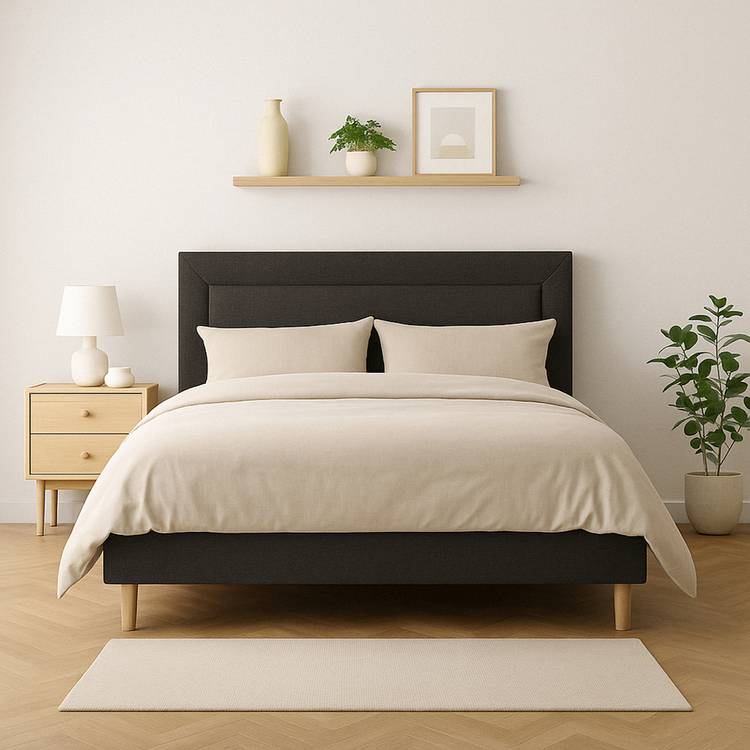 Millbrook Beds Border Kingsize Wooden Bed Frame - Charcoal 0