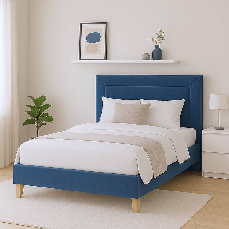 Millbrook Beds Border Kingsize Wooden Bed Frame - Blue 0