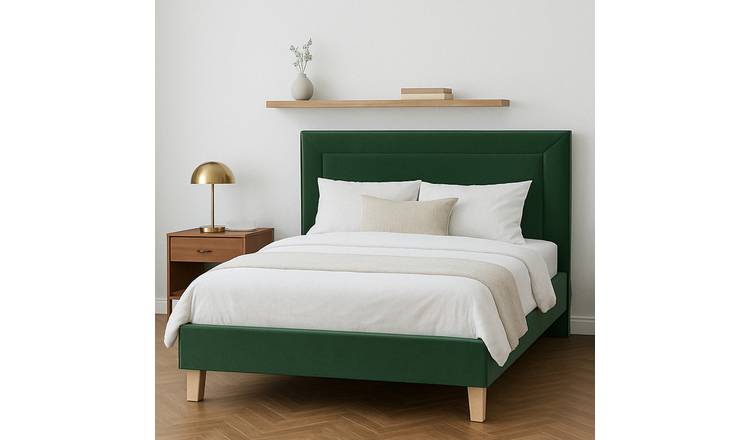 Millbrook Border Kingsize Fabric Bed Frame - Green