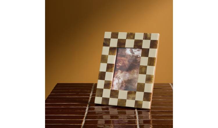 Habitat Chequered Resin Picture Frame - 4x6"