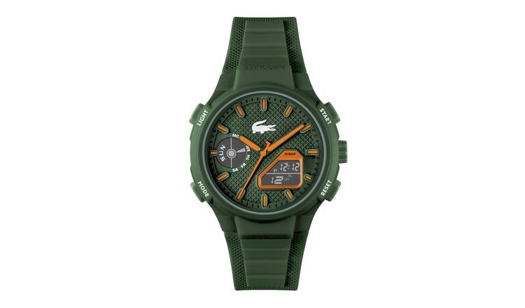Lacoste Men's Green Silicone Strap Watch 