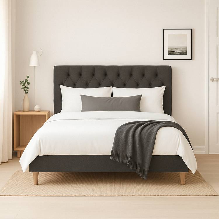 Millbrook Beds Chester Double Wooden Bed Frame - Charcoal 0