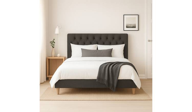 Millbrook Chester Superking Fabric Bed Frame-Charcoal