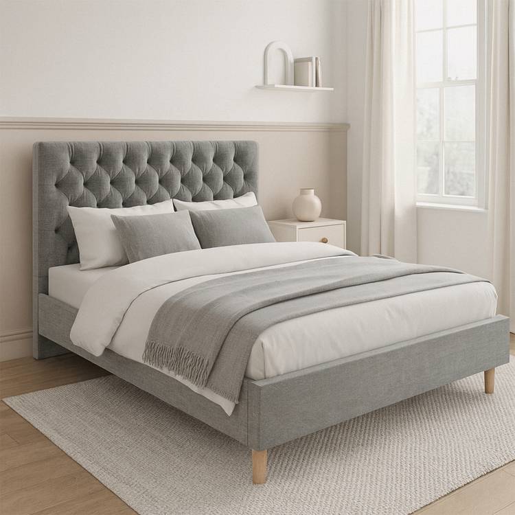 Millbrook Beds Chester Double Wooden Bed Frame - Grey 0