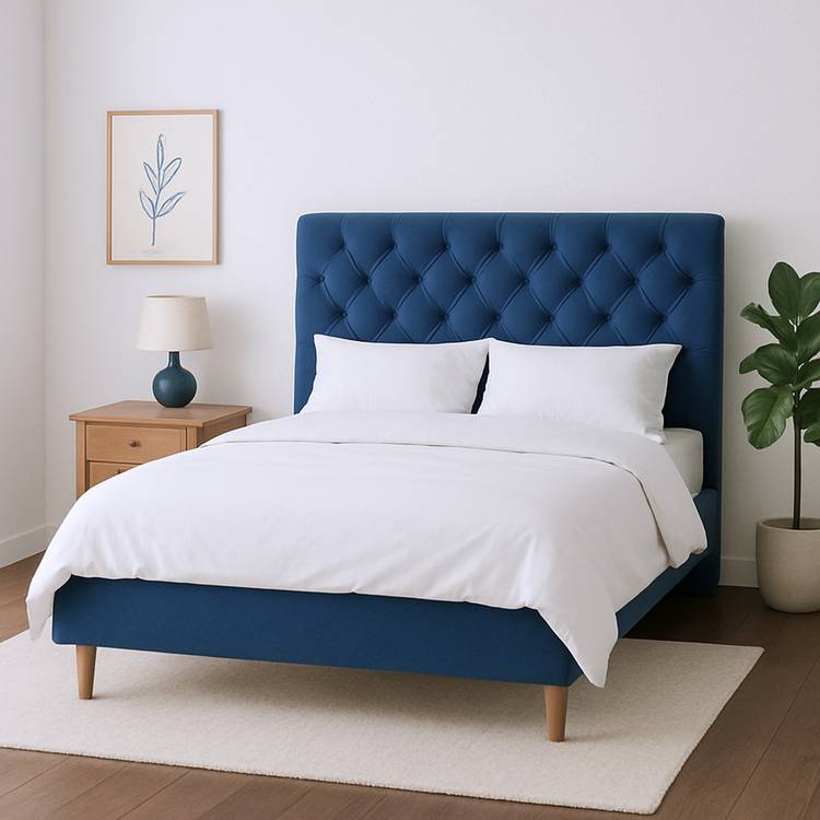 Millbrook Beds Chester Superking Wooden Bed Frame - Blue  0