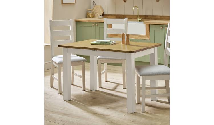 Argos Home Ashwell Extending 4 Seater Dining Table - Cream
