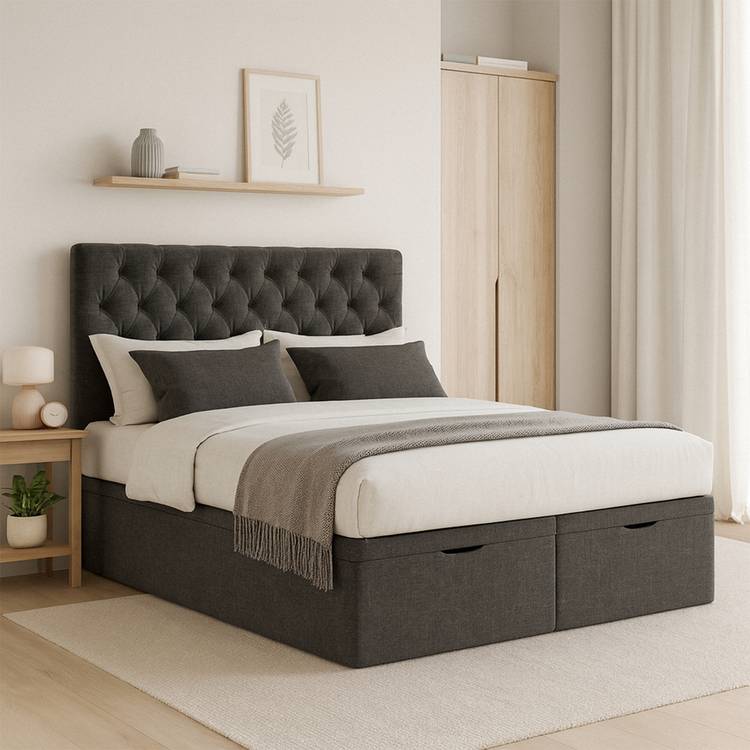 Millbrook Chester Superking End Lift Ottoman Bed - Charcoal 0
