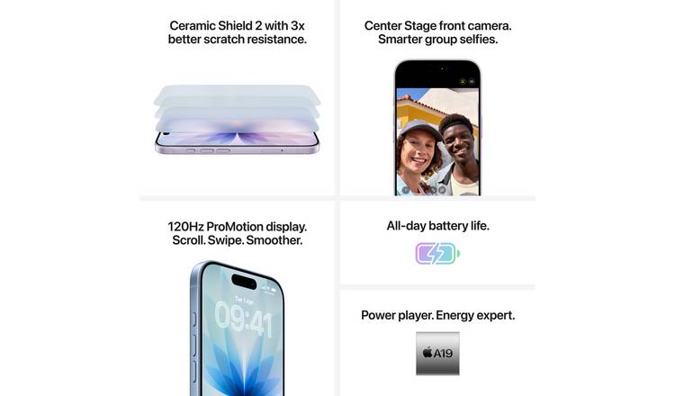 SIM Free iPhone 17 5G 256GB AI Mobile Phone - Black 6