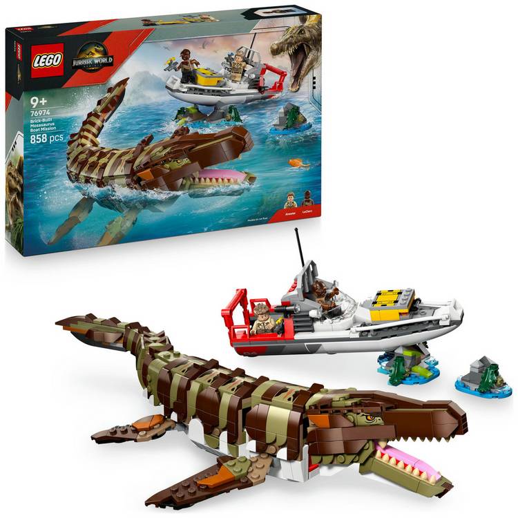 LEGO Jurassic World Mosasaurus Boat Mission 76974 0