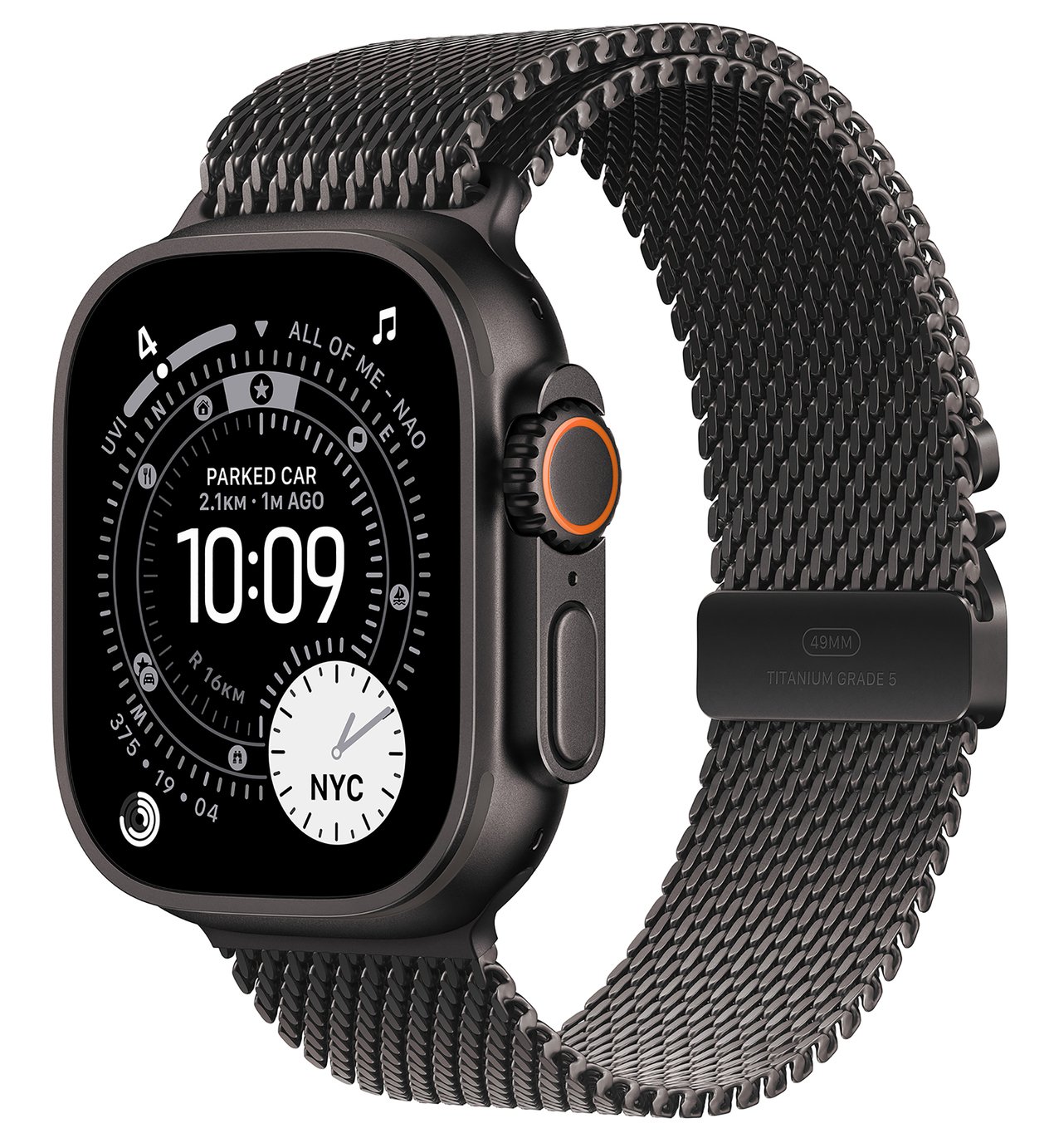 Apple Watch Ultra 3 GPS+Cell 49mm Black Milanese Loop - L