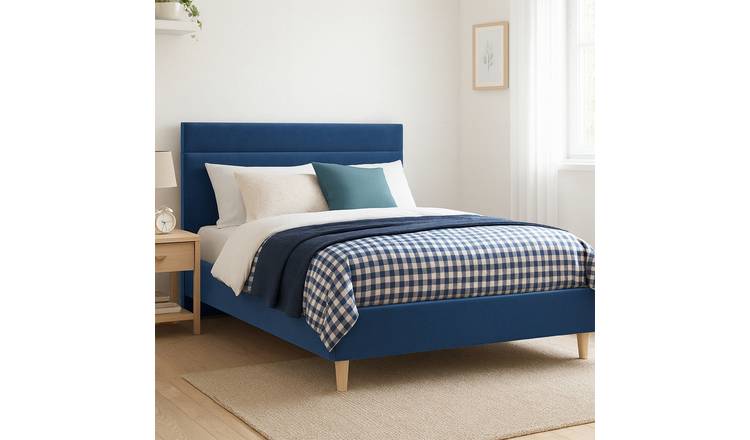 Millbrook Miller Kingsize Fabric Bed Frame - Blue