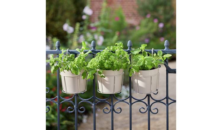 Argos Home Metal Grey Planter - Set of 3