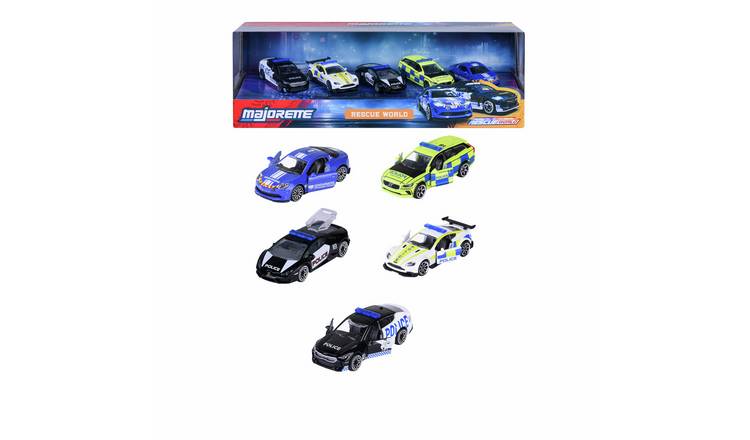 Majorette Die Cast Rescue 5 Police Cars